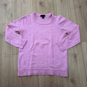 J.Crew 3/4 Sleeve Merino Wool Sweater – Heather Orchid Sz L